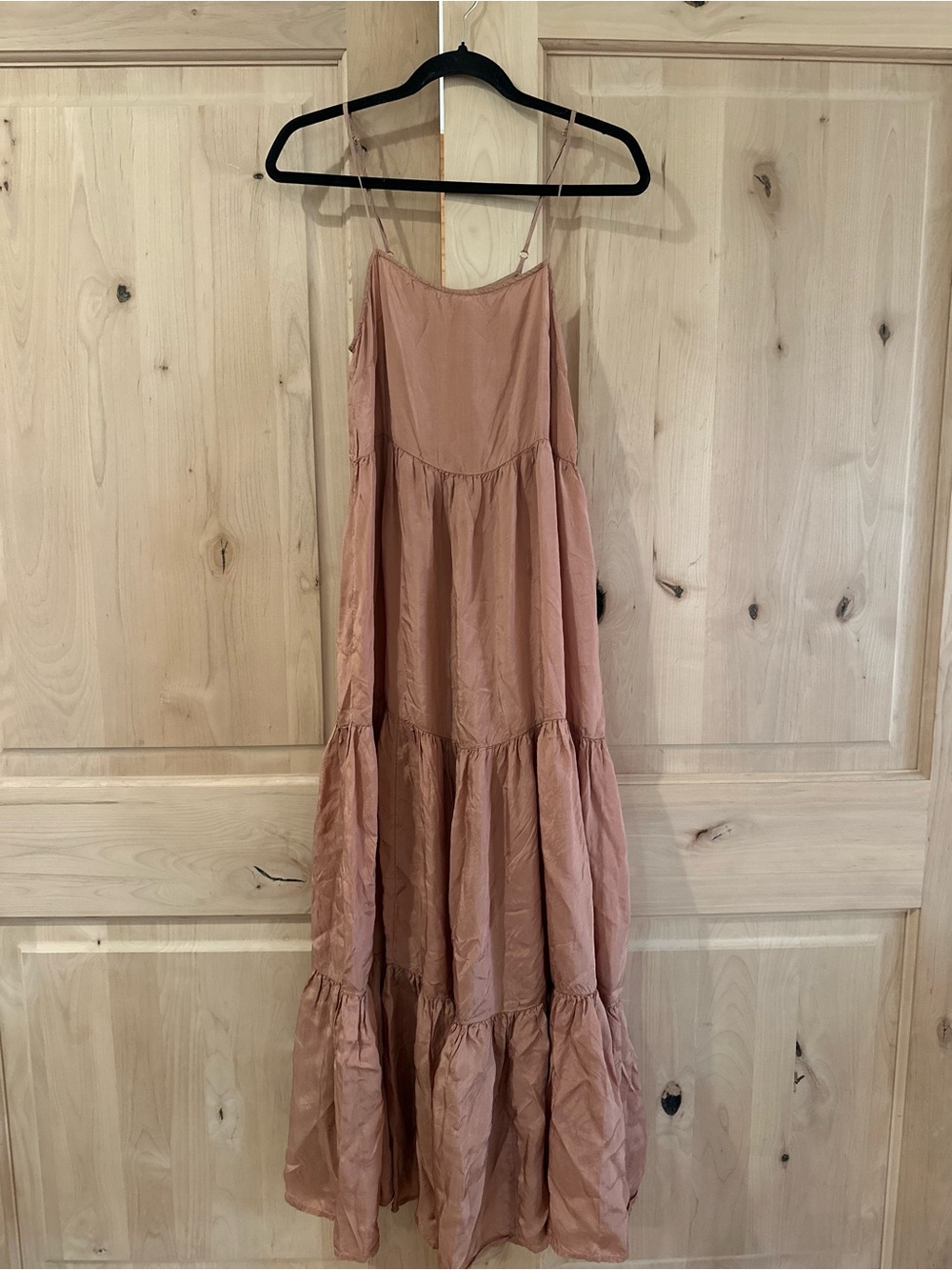 Motivi Tiered Maxi Dress in Dusty Rose